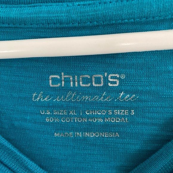 Chico’s High Low 3/4 Sleeve Long Ultimate Tee - Picture 6 of 6